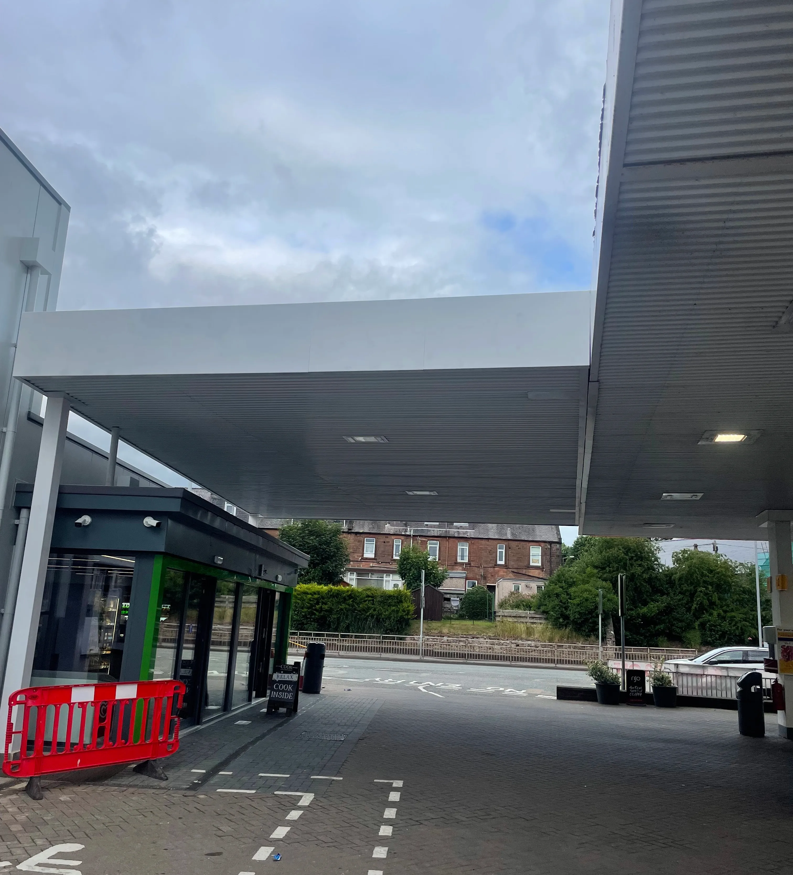 A completed modern industrial unit with steel cladding