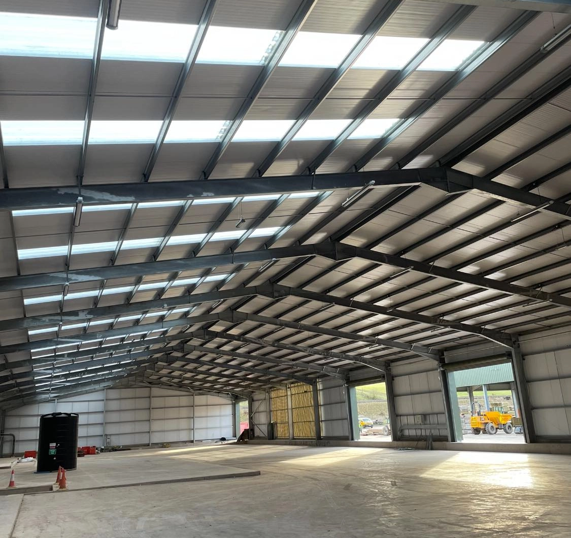 Interior of a large industrial warehouse